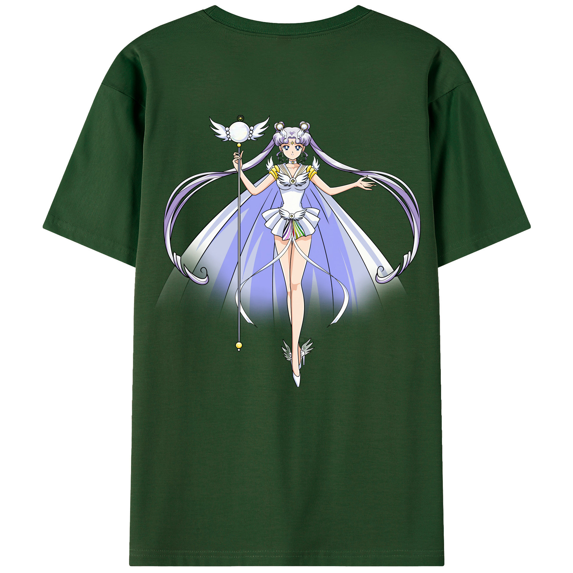 （画像用） 美少女戦士セーラームーン 月野 うさぎ つきの うさぎ Sailor Moon Tsukino Usagi 綿100％半袖Tシャツ（背面プリント）